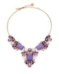 kate spade new york | Purple Glitzy Spritz Cluster Necklace | Lyst