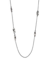 Alexis Bittar | Metallic Miss Havisham Liquid Crystal Cluster Station Necklace/Gunmetal | Lyst