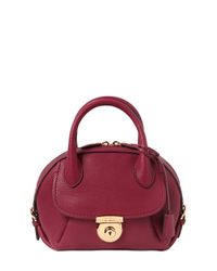 Ferragamo | Purple Small Fiamma Grained Leather Bag | Lyst
