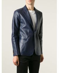 armani leather blazer