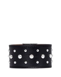Alexander McQueen | Black Studde Leather Bracelet | Lyst