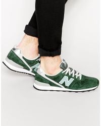 New Balance 996 Suede Trainers in Green for Men | Lyst