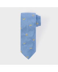 Paul Smith | Men's Sky Blue 'banana' Narrow Silk Tie for Men | Lyst