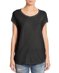 James Perse | Black Circular Shell Top | Lyst