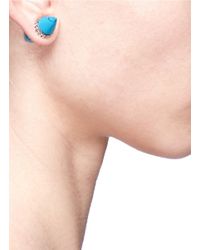Givenchy | Blue Small Turquoise Double Cone Magnetic Earring | Lyst