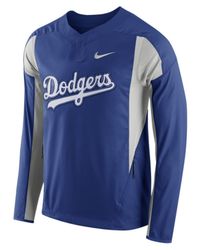 Nike Gray Men's Los Angeles Dodgers Long-sleeve Windshirt for men