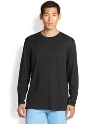 Saks Fifth Avenue | Black Long-sleeved Tee for Men | Lyst