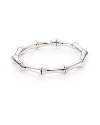 Gucci | Metallic Bamboo Medium 18k White Gold Bracelet | Lyst