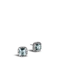 John Hardy | Classic Chain Stud Earring With Sky Blue Topaz | Lyst