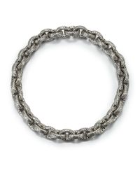 Konstantino | Metallic Sterling Silver Etched Link Neckace | Lyst