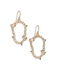 Alexis Bittar | Metallic Elements Dark Alchemy Crystal Irregular Oval Drop Earrings | Lyst