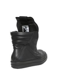 Rick Owens | Black Sphinx Geobasket High-top Leather Trainers for Men | Lyst