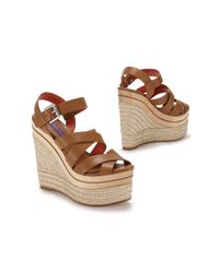 Ralph Lauren | Brown Leather Erinn Espadrille | Lyst