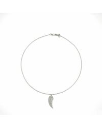 Sydney Evan | White Angel Wing Necklace | Lyst