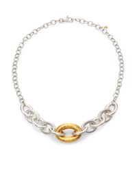Gurhan | Metallic Galahad 24k Yellow Gold & Sterling Silver Mixed Link Necklace | Lyst