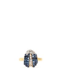 Kenneth Jay Lane | Blue Crystal Pavé Strass Ladybug Ring | Lyst