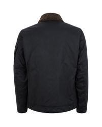 Barbour Column Waxed Jacket in Black for Men - Lyst