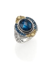 Konstantino | Thalassa London Blue Topaz, 18k Yellow Gold & Sterling Silver Ring | Lyst