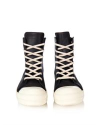 rick owens leather high top