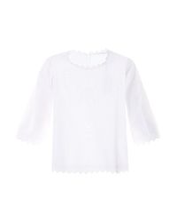 Étoile Isabel Marant White Dill Embroidered Cotton-poplin Top