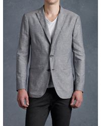 John Varvatos | Gray Peak Lapel Jacket for Men | Lyst