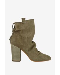 French Connection | Green Lisha Slouch Ankle Boots | Lyst