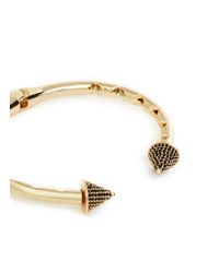 Eddie Borgo | Metallic Inlaid Pavé Gemstone Bicone Hinge Cuff | Lyst