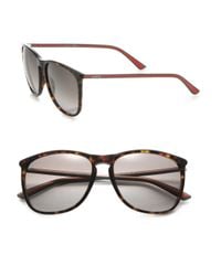 Gucci | Black 57mm Square Sunglasses | Lyst