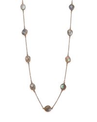 Chan Luu | Metallic Labradorite Station Necklace | Lyst