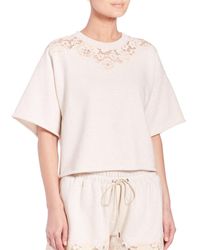 3.1 Phillip Lim | Beige French Terry Boxy Tee | Lyst