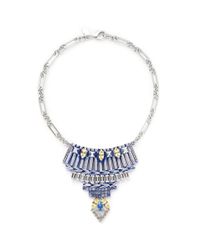 Iosselliani | Metallic Crystal Plastron Necklace | Lyst