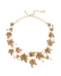 Oscar de la Renta | Metallic Ivy Necklace | Lyst