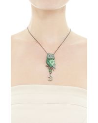 Wendy Yue | Green One Of A Kind Owl Pendant Necklace | Lyst