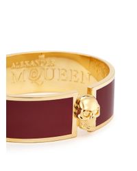 Alexander McQueen | Red Skull Enamel Bangle | Lyst