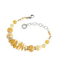 Antica Murrina | Metallic Liberty Light Gold Murano Glass Necklace | Lyst