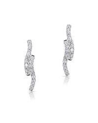 Anne Sisteron - Metallic 14kt White Gold Diamond Ripple Stud Earrings - Lyst