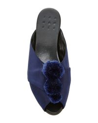 Trademark | Blue Navy Satin Pajama Sandal | Lyst