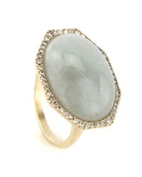 Monique Péan - Gray Grey Guatemalan Jade Ring with White Diamonds - Lyst