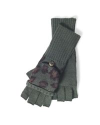Ralph Lauren | Green Leopard Pop-top Mittens | Lyst