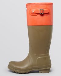 color block hunter boots