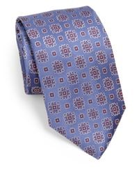 Armani | Blue Medallion Silk Tie for Men | Lyst