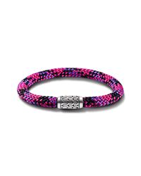 John Hardy | Pink Station Bracelet On Multicolor Fuschia Sailing Cord | Lyst