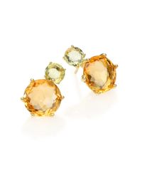 Ippolita | Metallic Lollipop Multicolor Citrine & 18k Yellow Gold Two-stone Post Earrings | Lyst