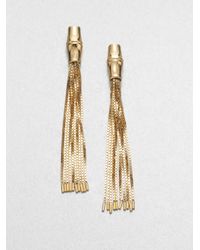 Gucci | Metallic Bamboo 18k Yellow Gold Tassel Earrings | Lyst
