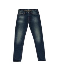 Paul Smith | Blue Men's Tapered-fit Red-cast Flat Vintage Antique-wash Jeans for Men | Lyst
