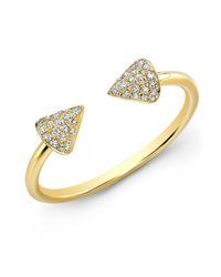 Anne Sisteron - Metallic 14kt Yellow Gold Diamond Taurus Ring - Lyst