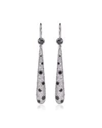 Kwiat | Gray Cobblestone Drop Earrings in White Diamond | Lyst