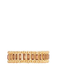 Philippe Audibert | Orange 'titia' Crystal Metal Bead Elastic Bracelet | Lyst
