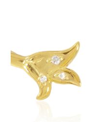 Sara Weinstock | Metallic Yellow Gold Diamond French Tulip Right Ear Wire Cuff | Lyst