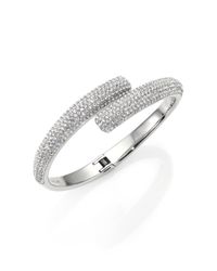 Michael Kors | Metallic Brilliance Statement Pave Bypass Bracelet/Silvertone | Lyst